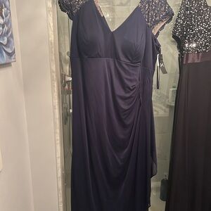 Elegant Navy Blue Evening Dress